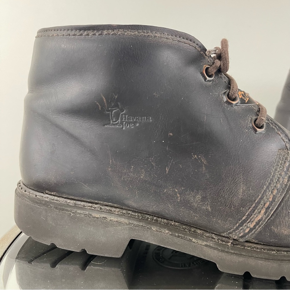 !SOLD! HAVANA JOE Dark Brown Leather Mr. Panama Jack Waxy Waterproof Ankle Boots - Picture 7 of 16
